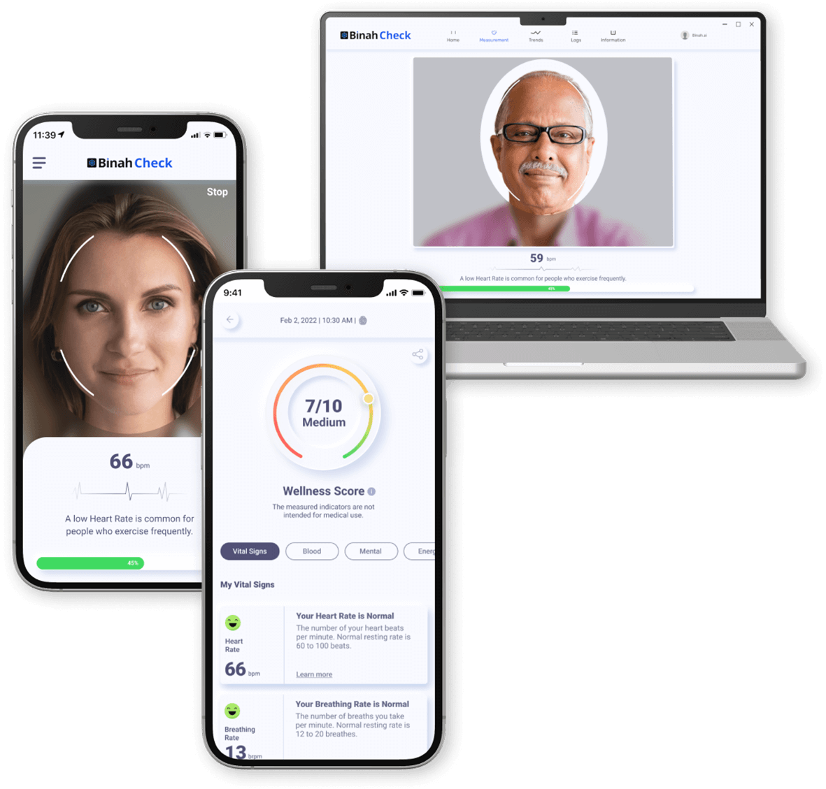 Binah Check &lt;br&gt;&lt;span class=&quot;smaller-title&quot;&gt;A Ready-to-Use &lt;br&gt;Vital Signs Monitoring &lt;br&gt; Solution for Organizations&lt;/span&gt;